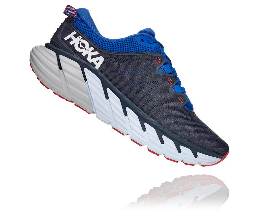 Chaussure Running Hoka One One Gaviota 3 Homme - Noir/Bleu - YVH-450276